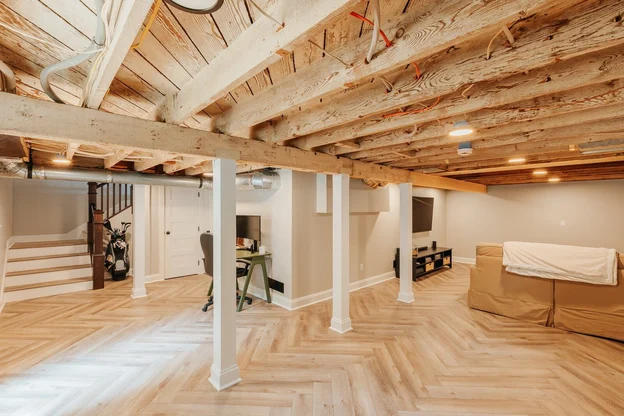 Basement remodel with careful layout planning in Shrewsbury MA