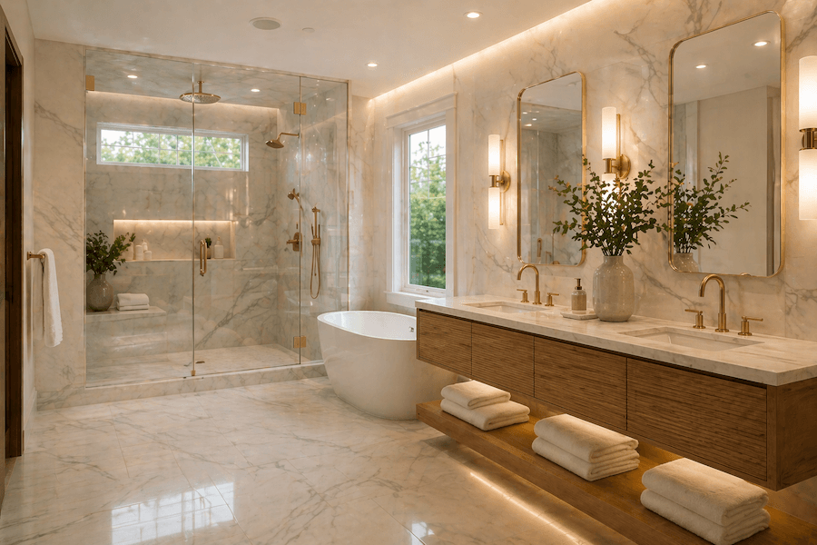 Worcester County bathroom remodeling service area by Prosper Construction