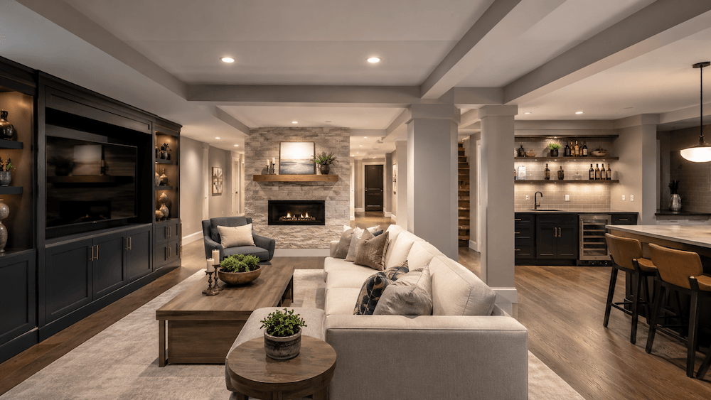Basement finishing value estimate for Massachusetts homeowners using Prosper Hive