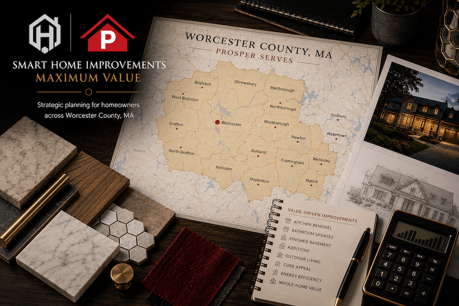 Worcester County home improvement value planning with Prosper Hive calculator